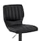 Armen Living Bardot Adjustable Height Black Faux Leather Swivel Bar Stool LCBABABLBL - alternate 3
